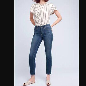 Anthropologie Pilcro & the Letterpress Stet Mid-rise Jeans Dark Rinse Size 25